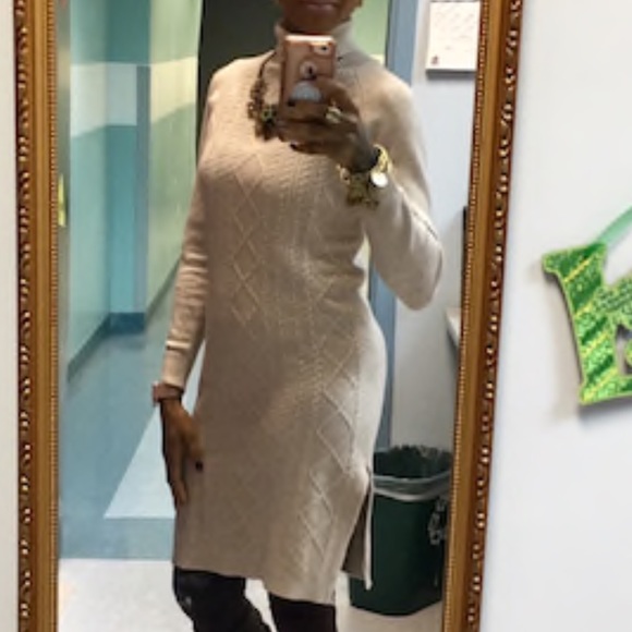 🆕Soft &Classy high neck long sleeve sweater dress - Picture 7 of 7